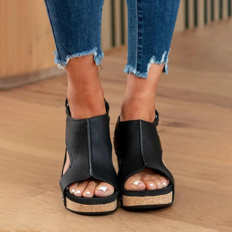 Women's Orthopedic Ankle-Strap Wedge Sandals