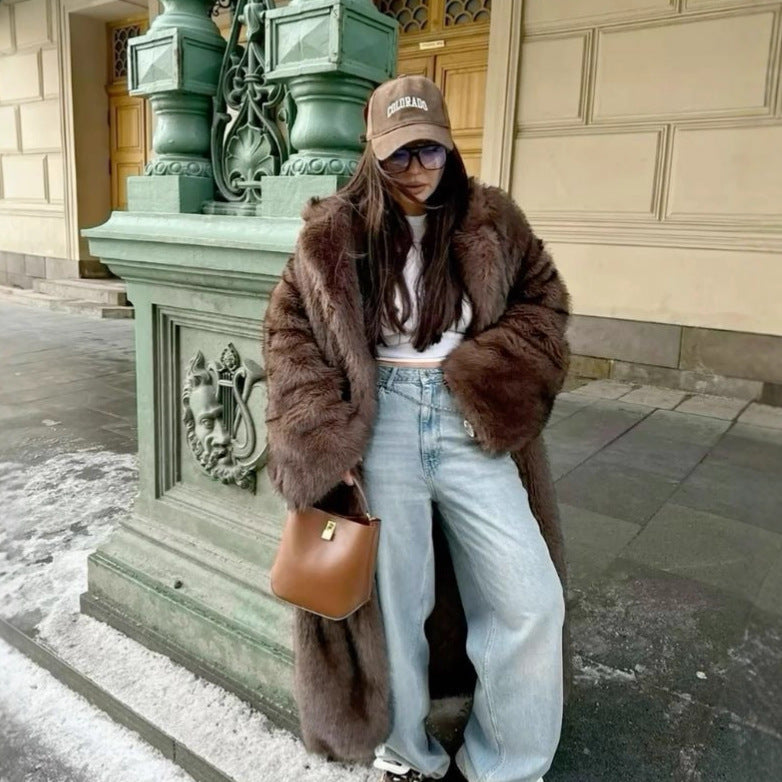 Women's Oversized Faux Fur Coat