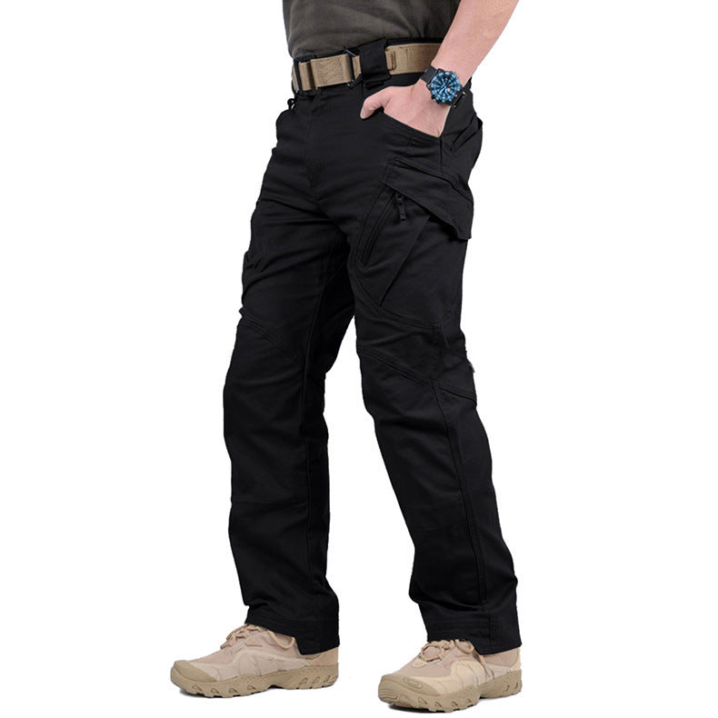 Men's Reinforced Tactical Cargo Trousers - Black