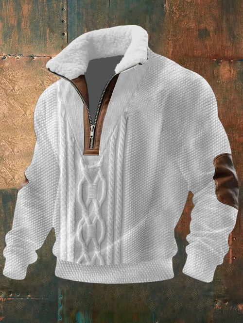 Women's High-Collar Lined Knit Shirt
