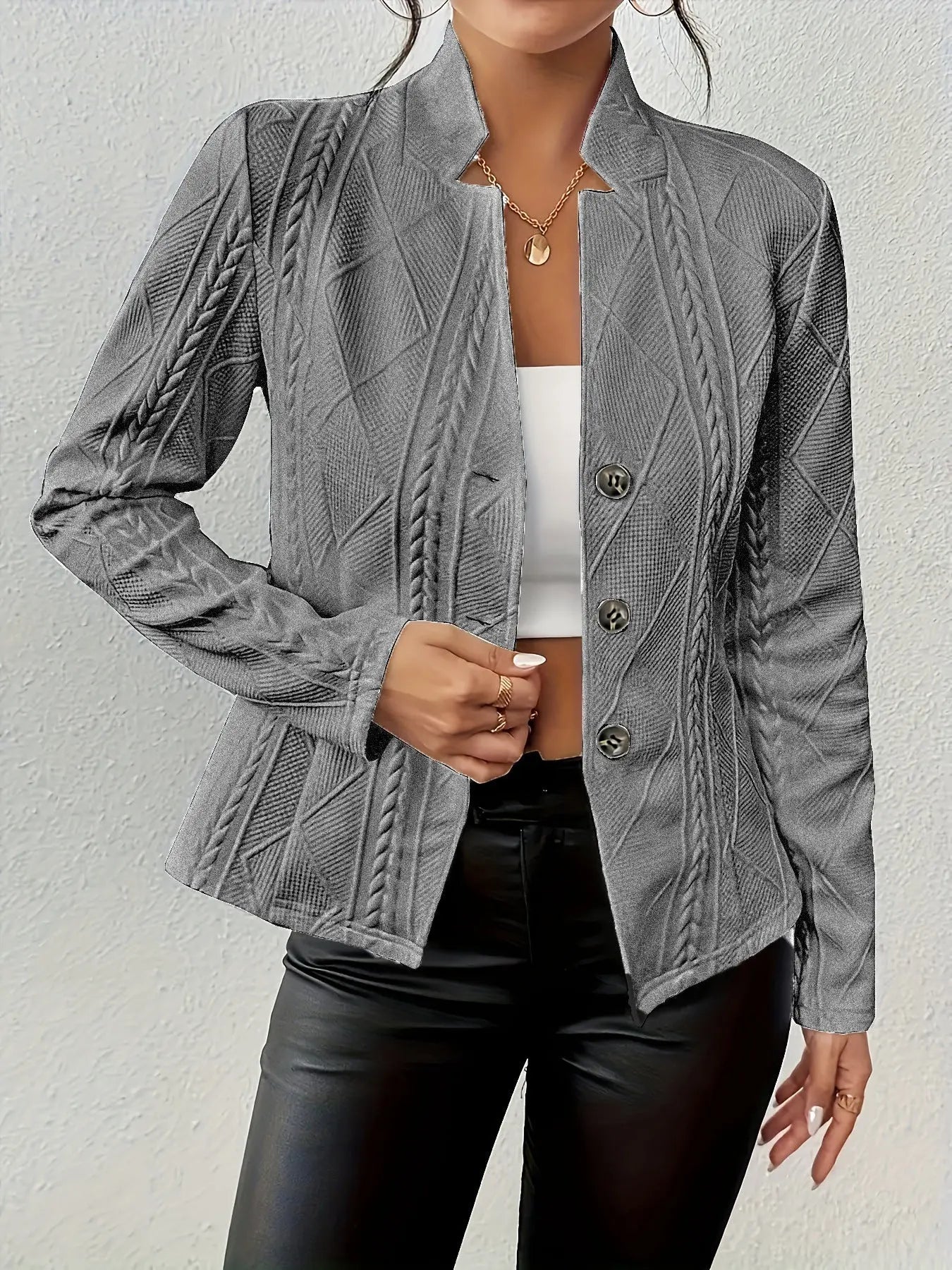 Women’s Double-Breasted Quilted Blazer
