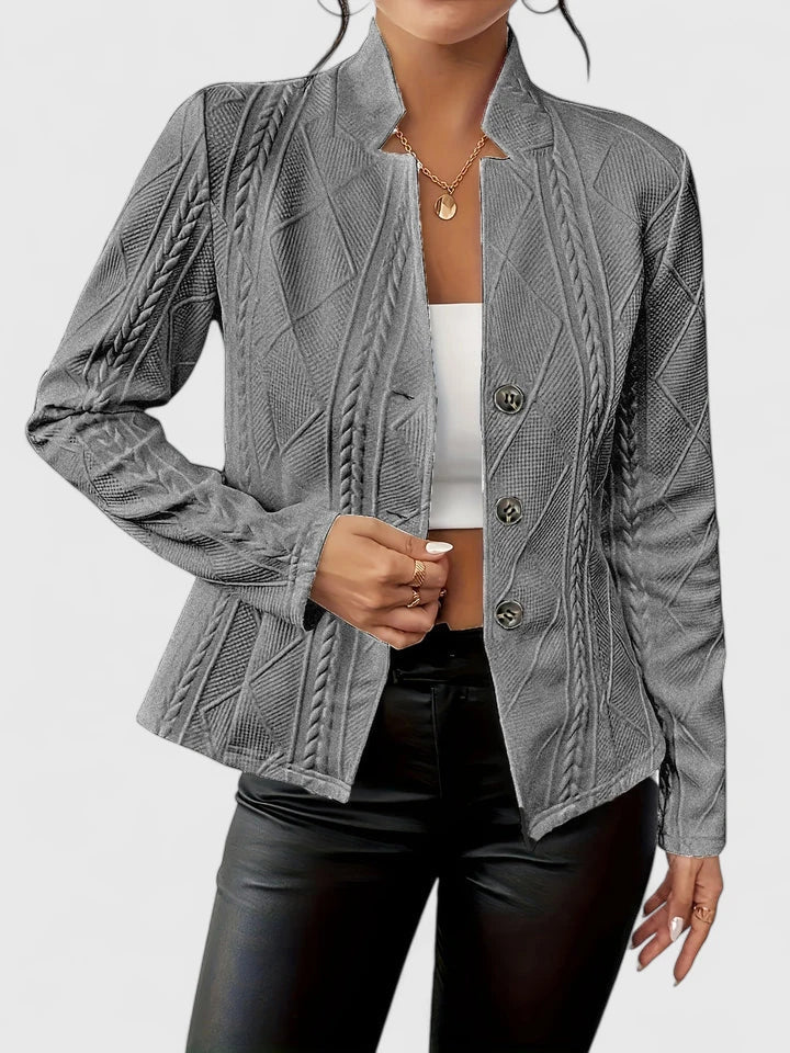 Women's Sleek Tailored Blazer - Gray
