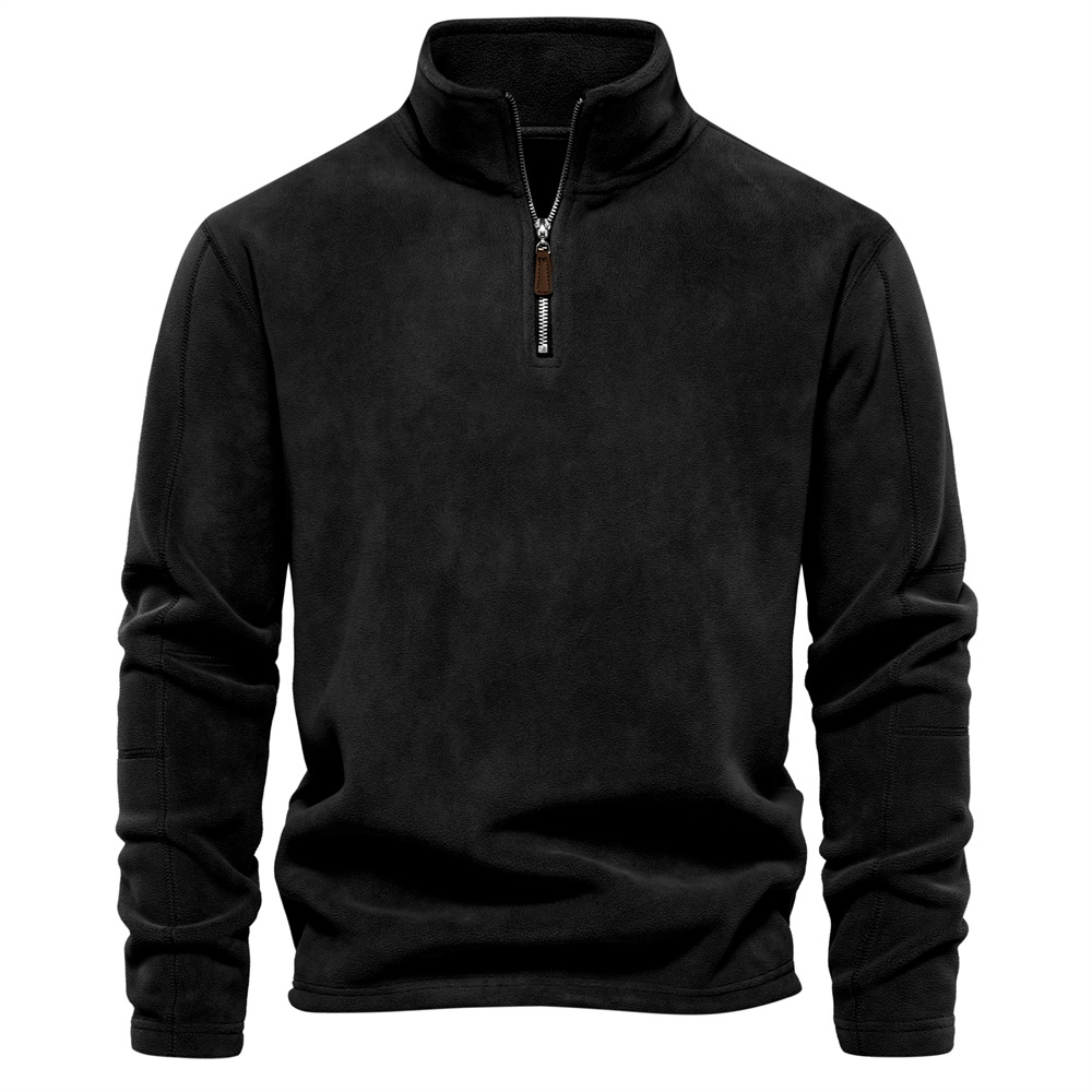 Men's Quarter-Zip Fleece Sweatshirt - Black