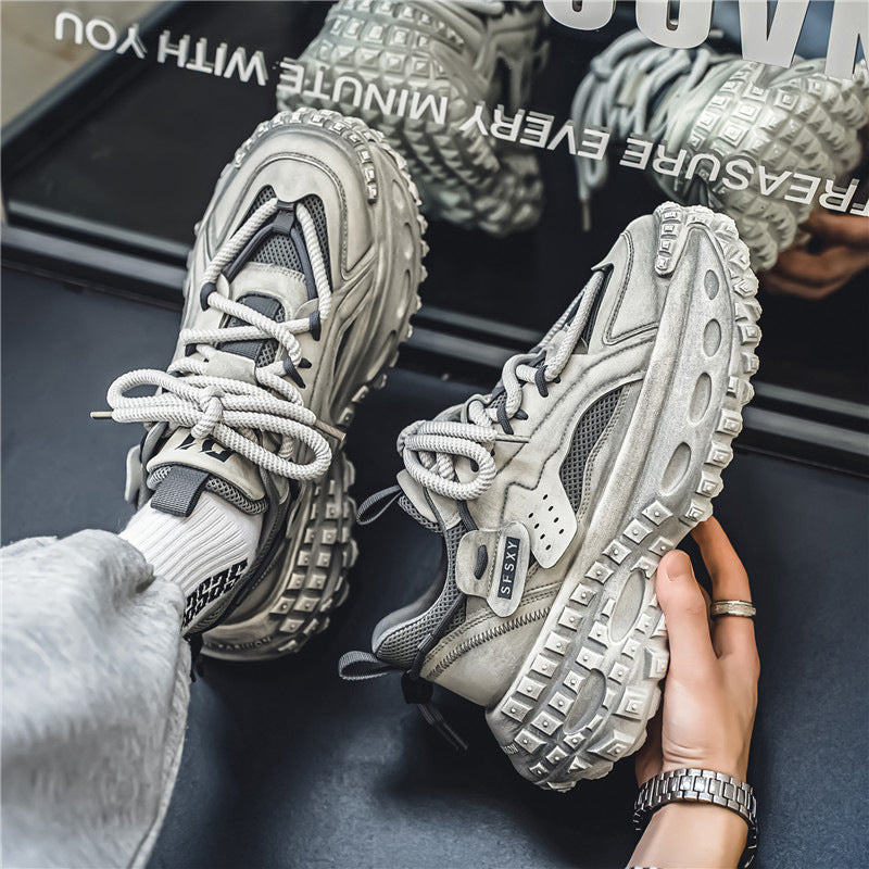 Men's Layered Panel Chunky Sneakers