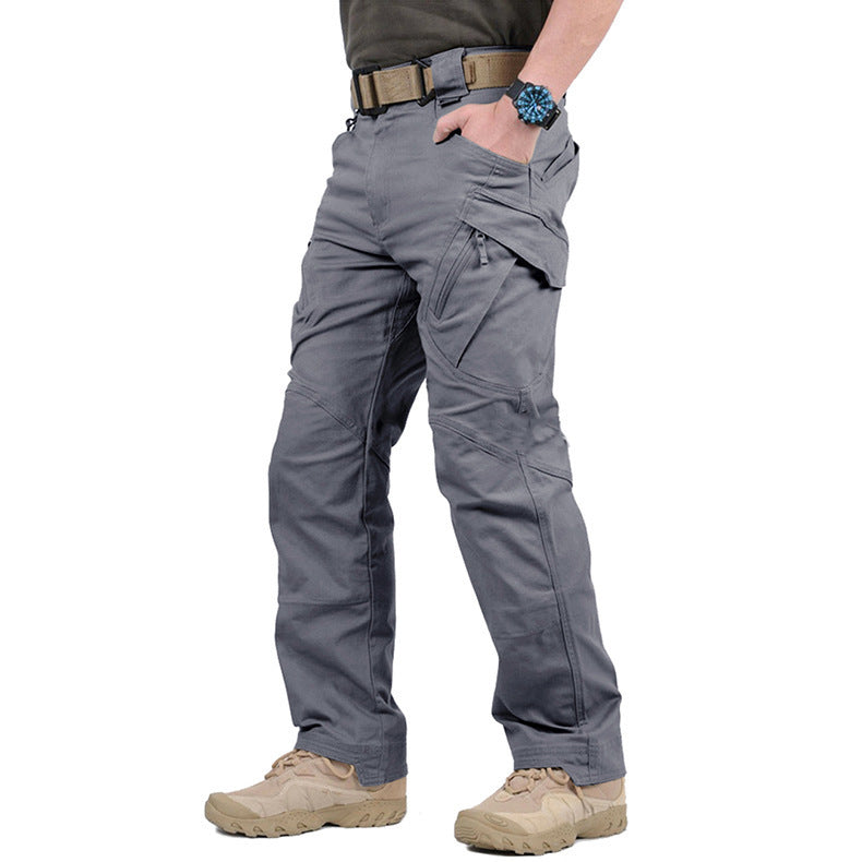 Men's Reinforced Tactical Cargo Trousers - Gray