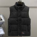 Men's Corduroy Puffer Vest - Black