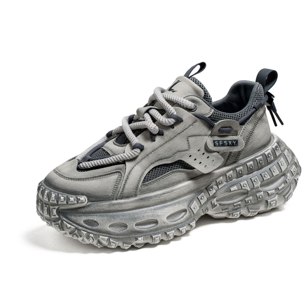 Men's Layered Panel Chunky Sneakers