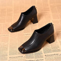 Women's Back-Zip Ankle Boots with Metallic Toe Detail - Dark Brown