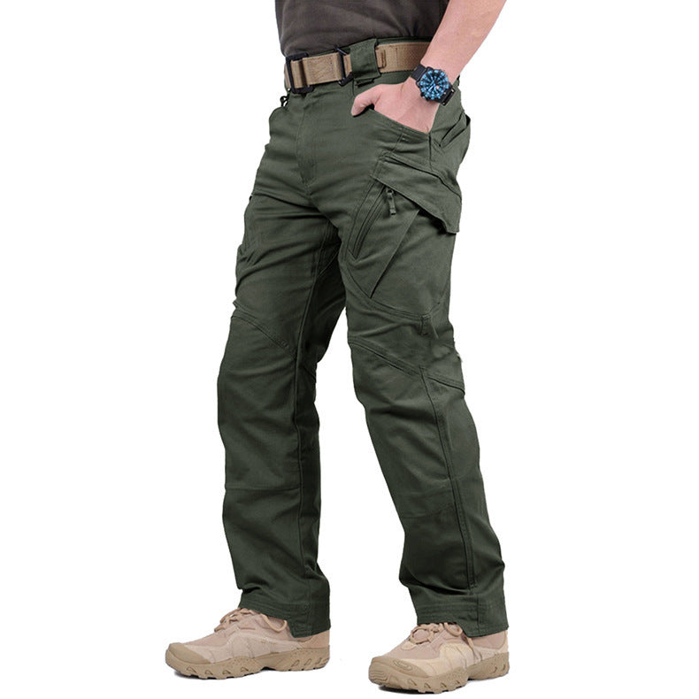 Men's Reinforced Tactical Cargo Trousers - Olive Green