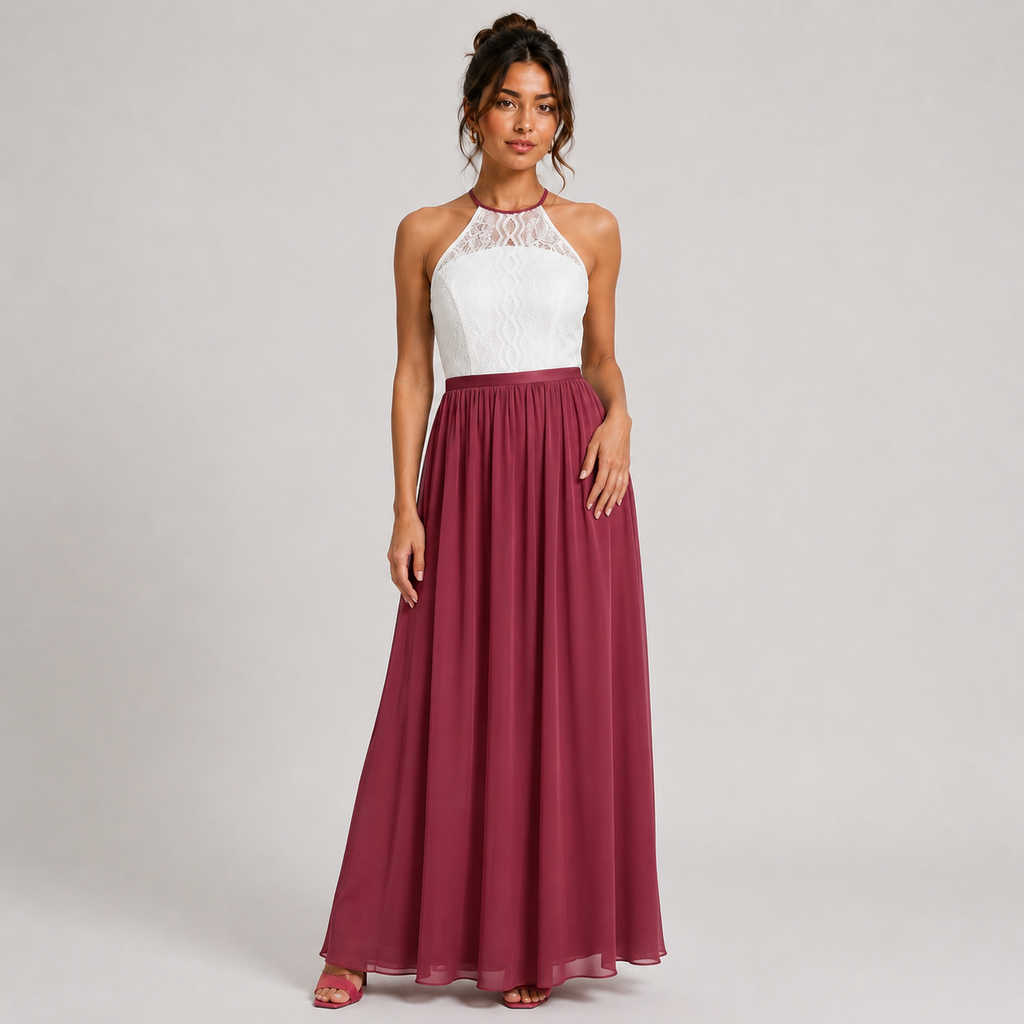 Women’s Halter Open-Back Maxi Dress