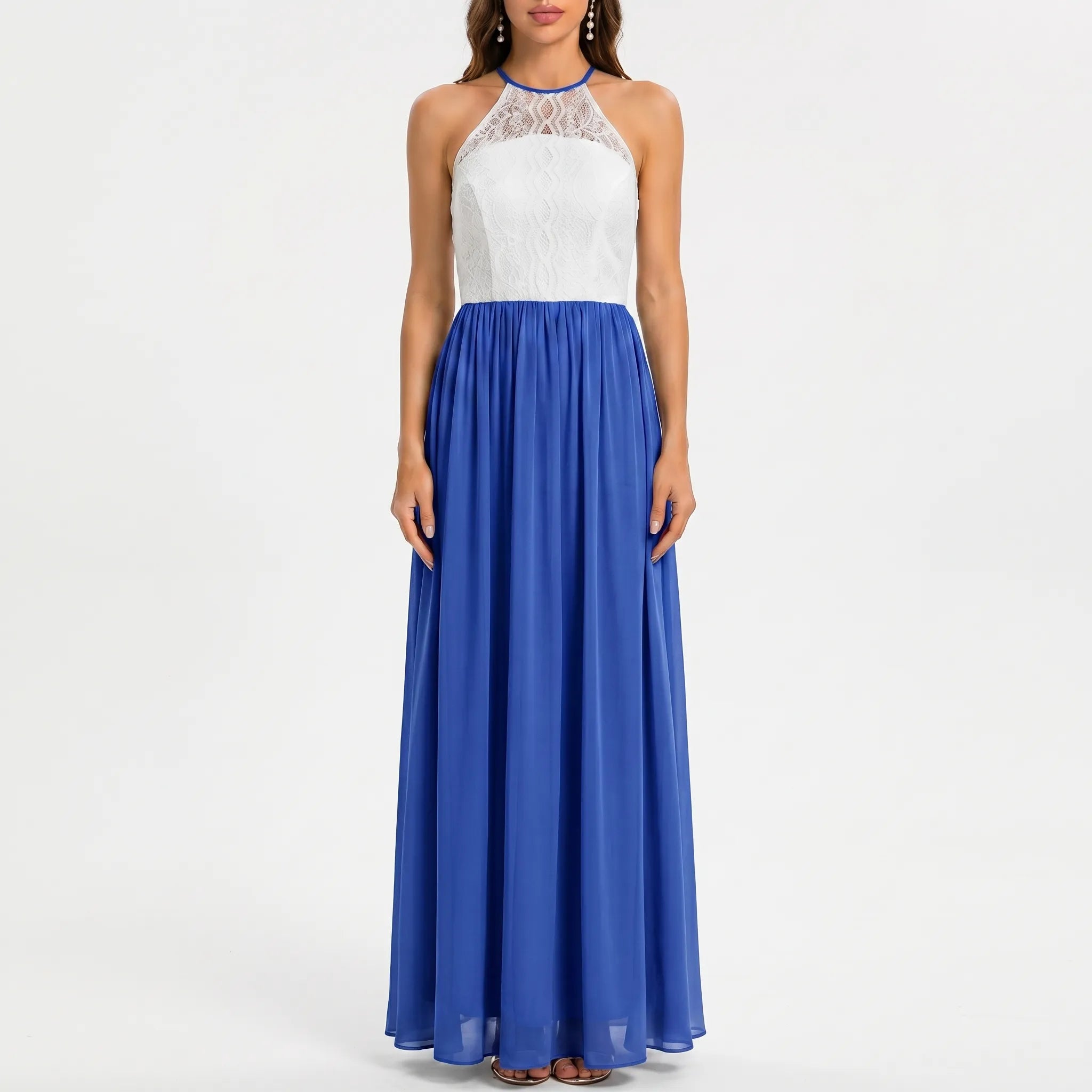 Women’s Halter Open-Back Maxi Dress