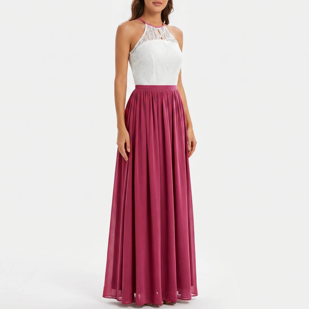 Women’s Halter Open-Back Maxi Dress