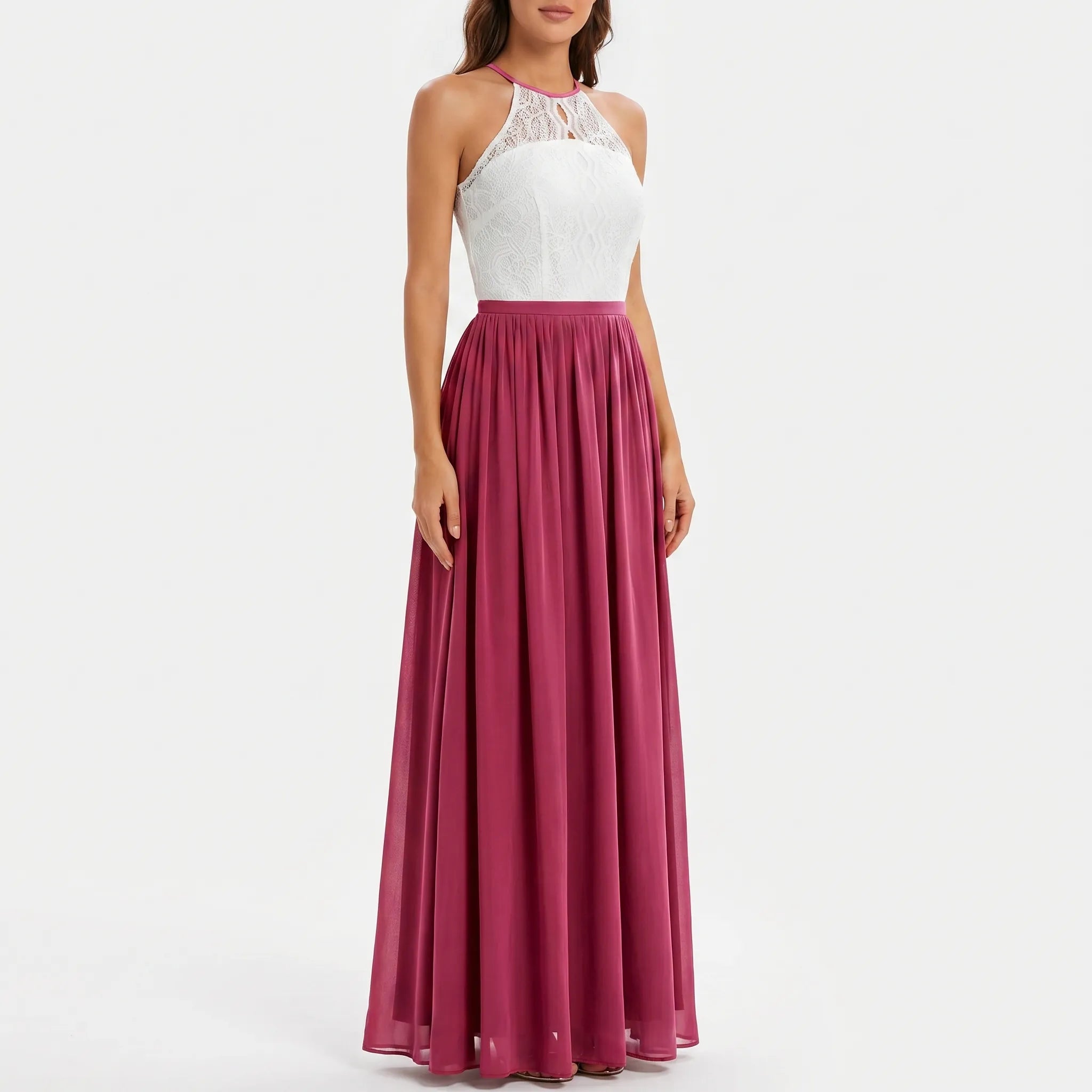 Women’s Halter Open-Back Maxi Dress
