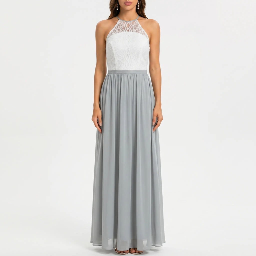 Women’s Halter Open-Back Maxi Dress