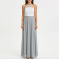 Women’s Halter Open-Back Maxi Dress