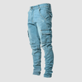 Men's Slim-Fit Cargo Jeans - Blue