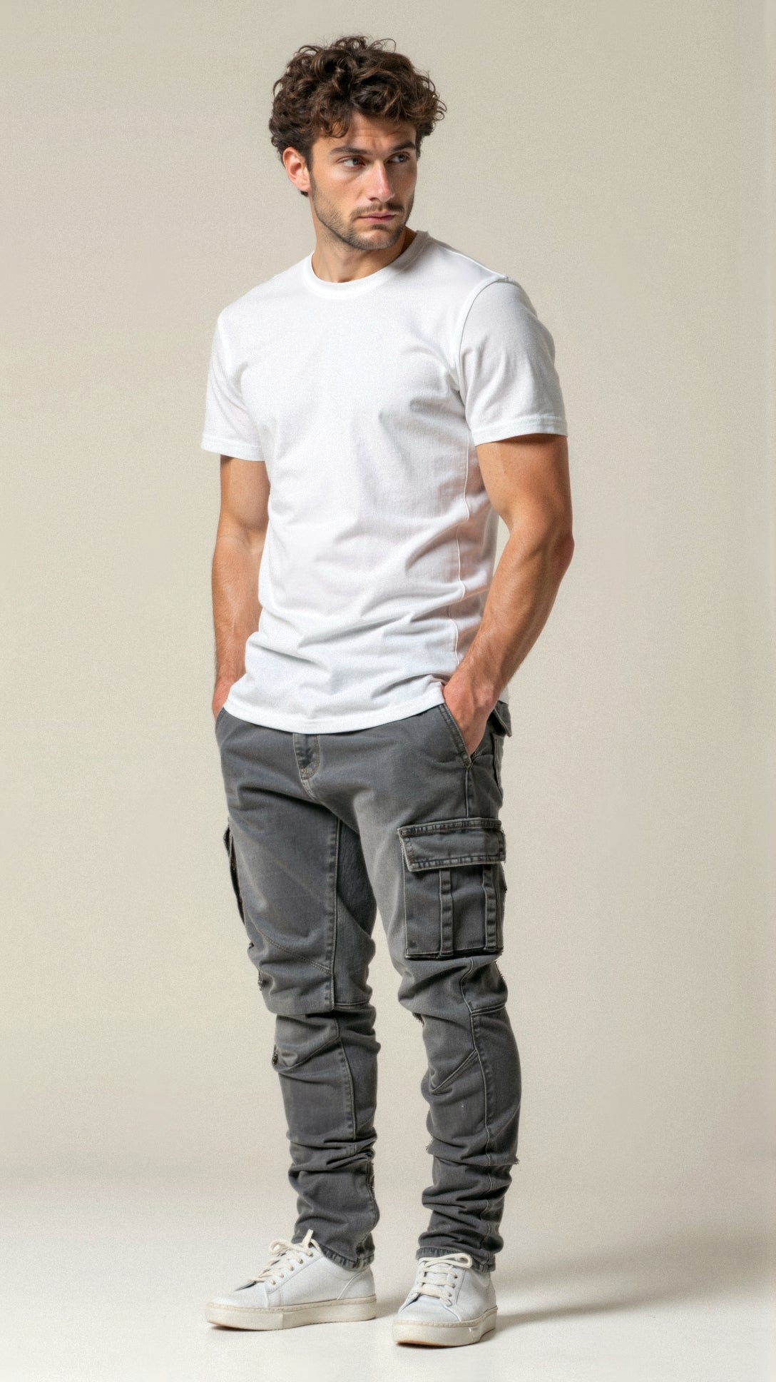 Men's Slim-Fit Cargo Jeans