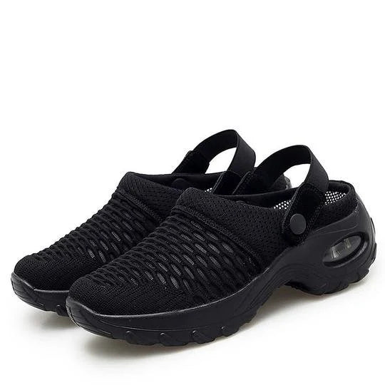 Women's Orthopedic Air Cushion Walking Shoes - Black