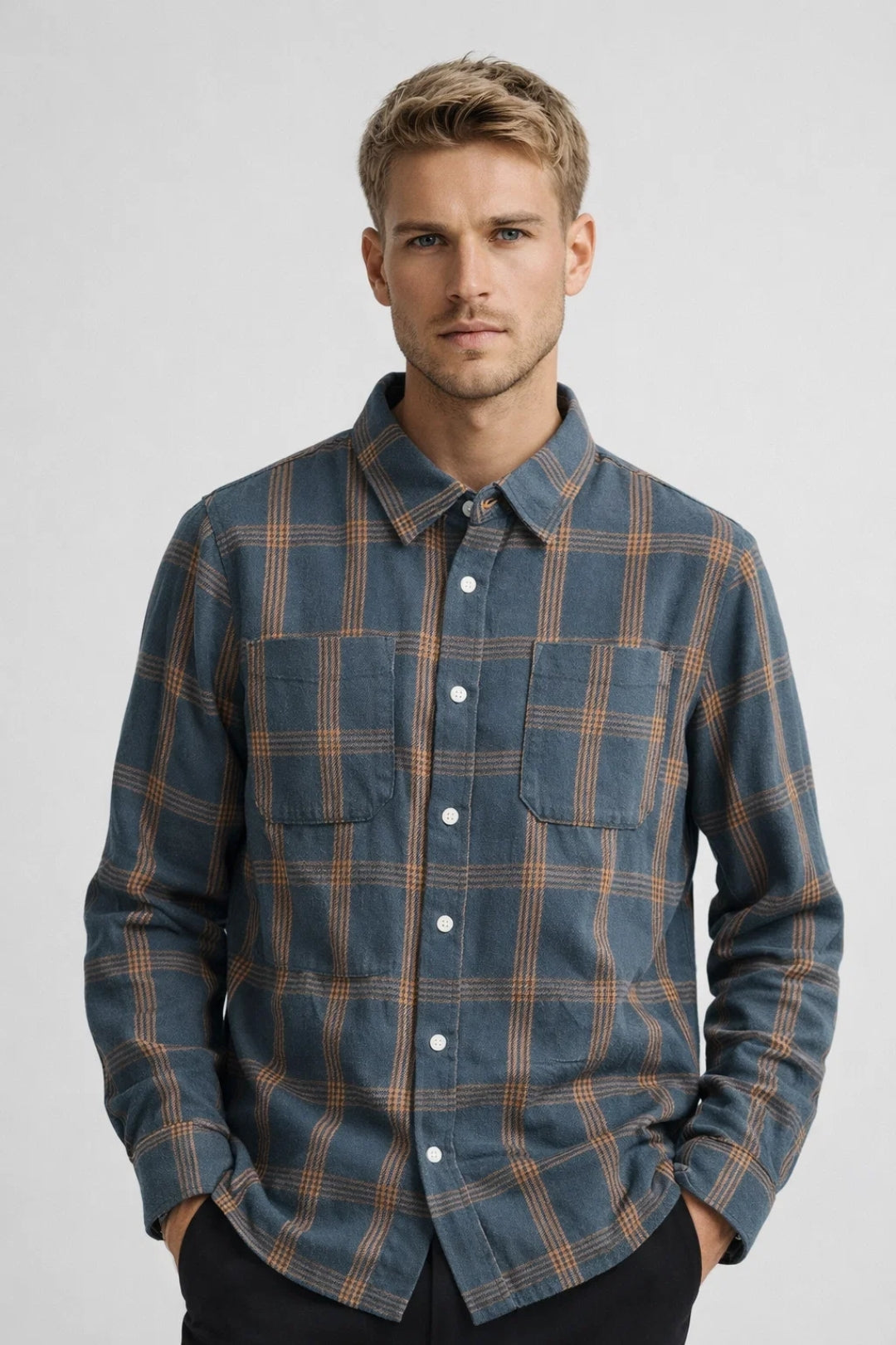 Men's Printed Chest Pocket Overshirt