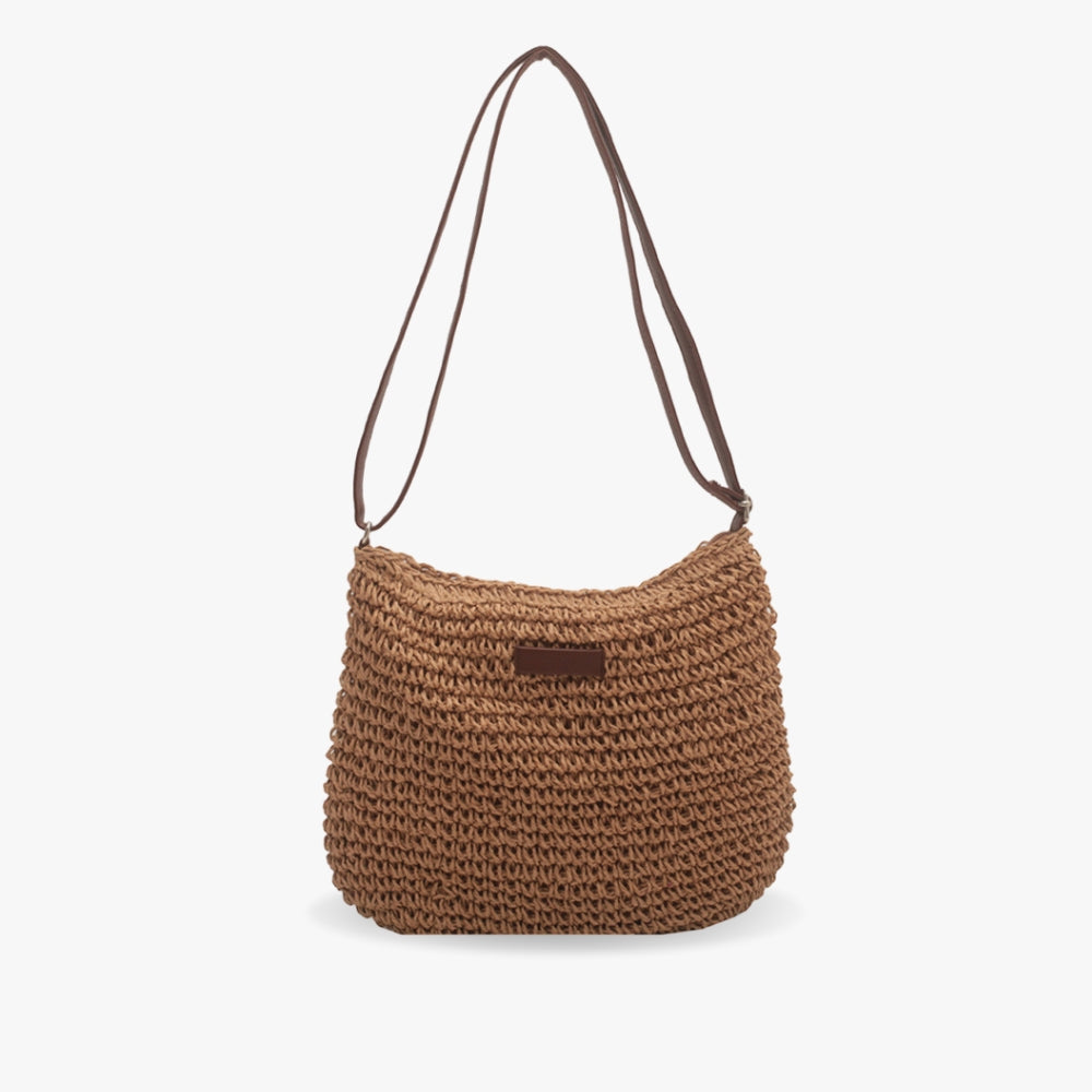 Women's Straw Shoulder Bag - Woven Summer Hobo Handbag for Beach