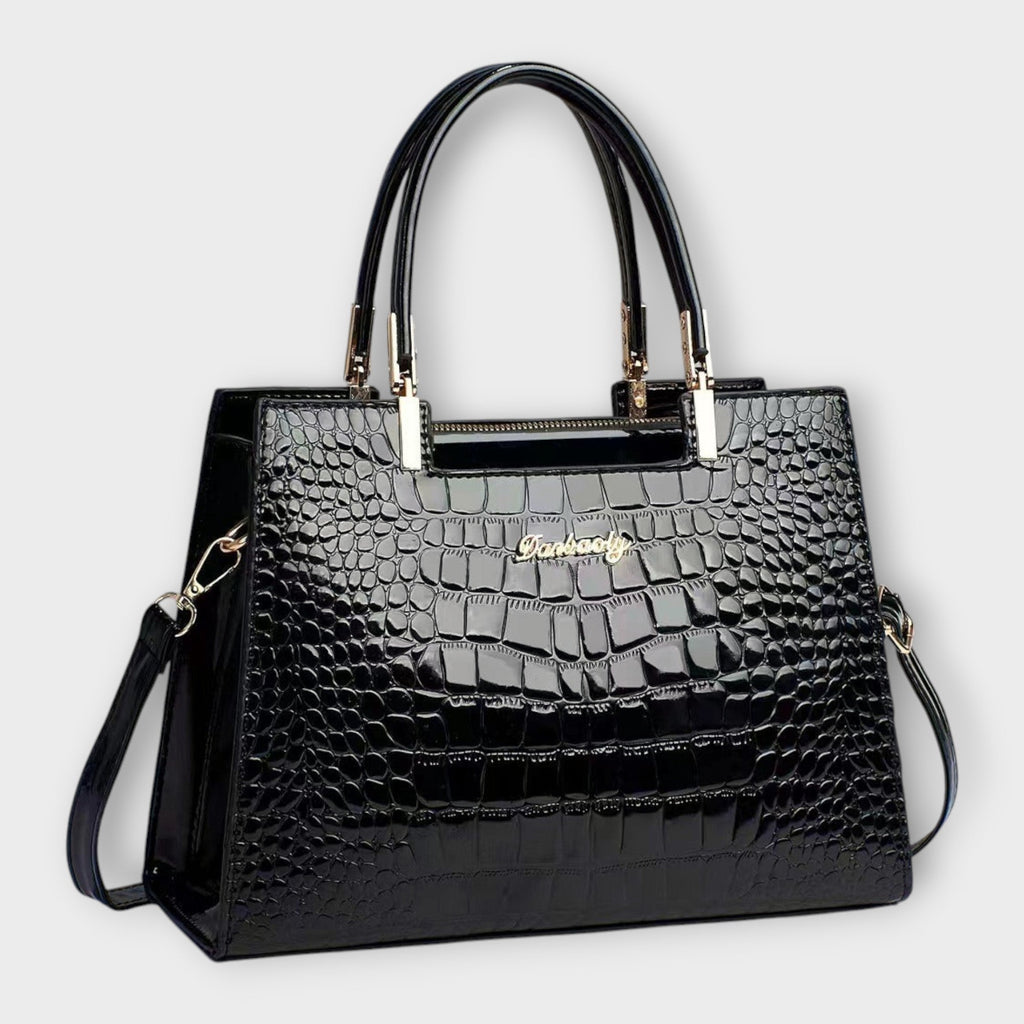 Women's Structured Top Handle Handbag - Shoulder Purse Bag for Work