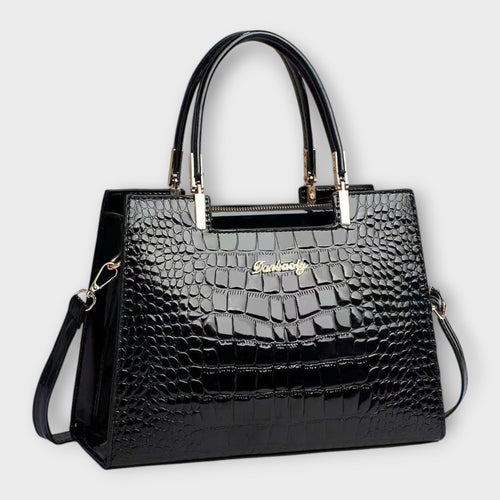 Women's Structured Top Handle Handbag - Shoulder Purse Bag for Work
