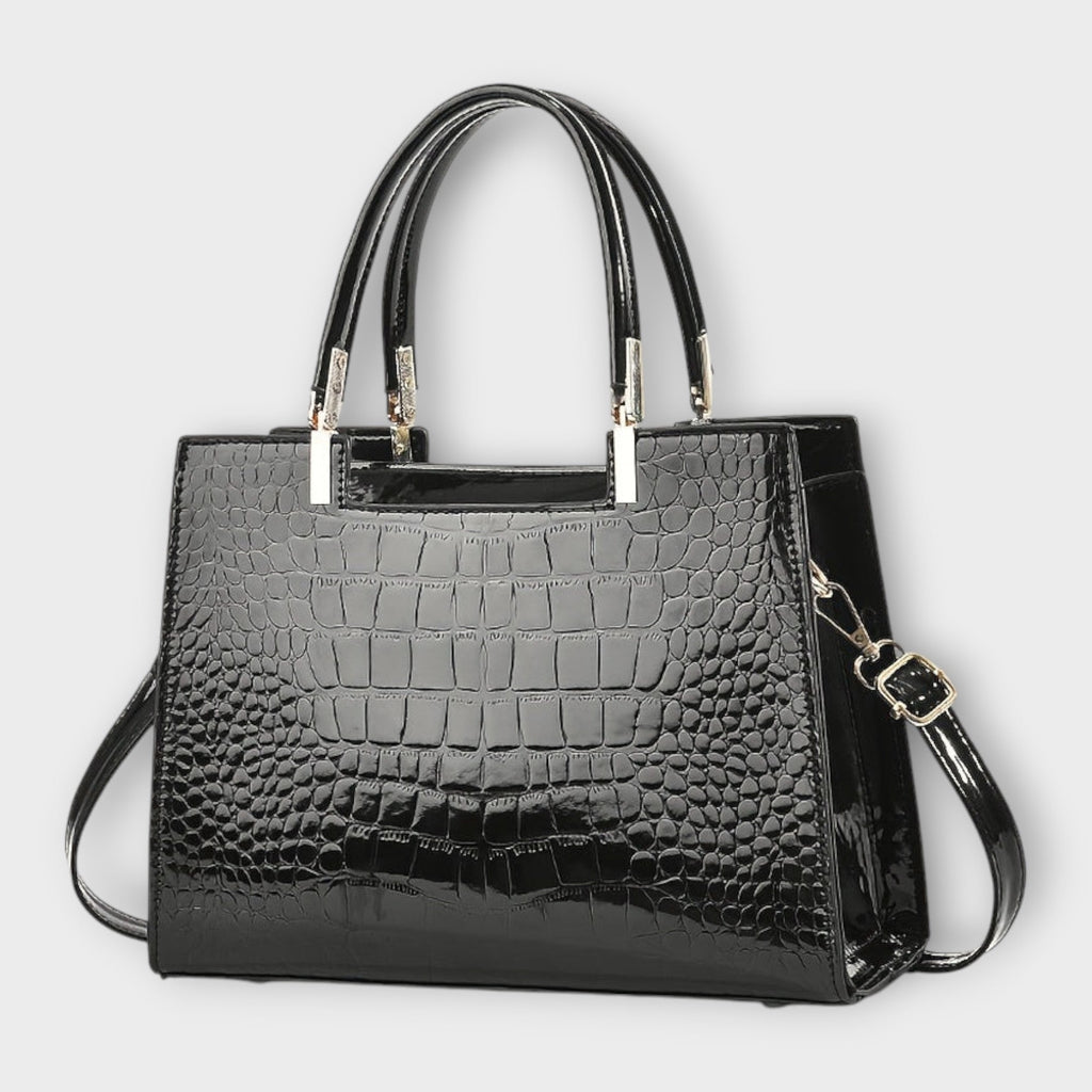 Women's Structured Top Handle Handbag - Shoulder Purse Bag for Work