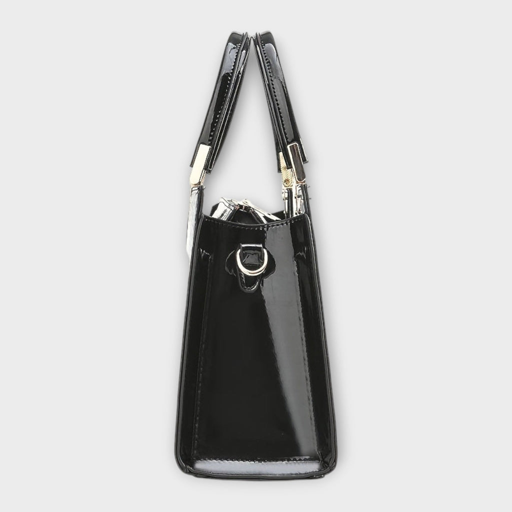 Women's Structured Top Handle Handbag - Shoulder Purse Bag for Work