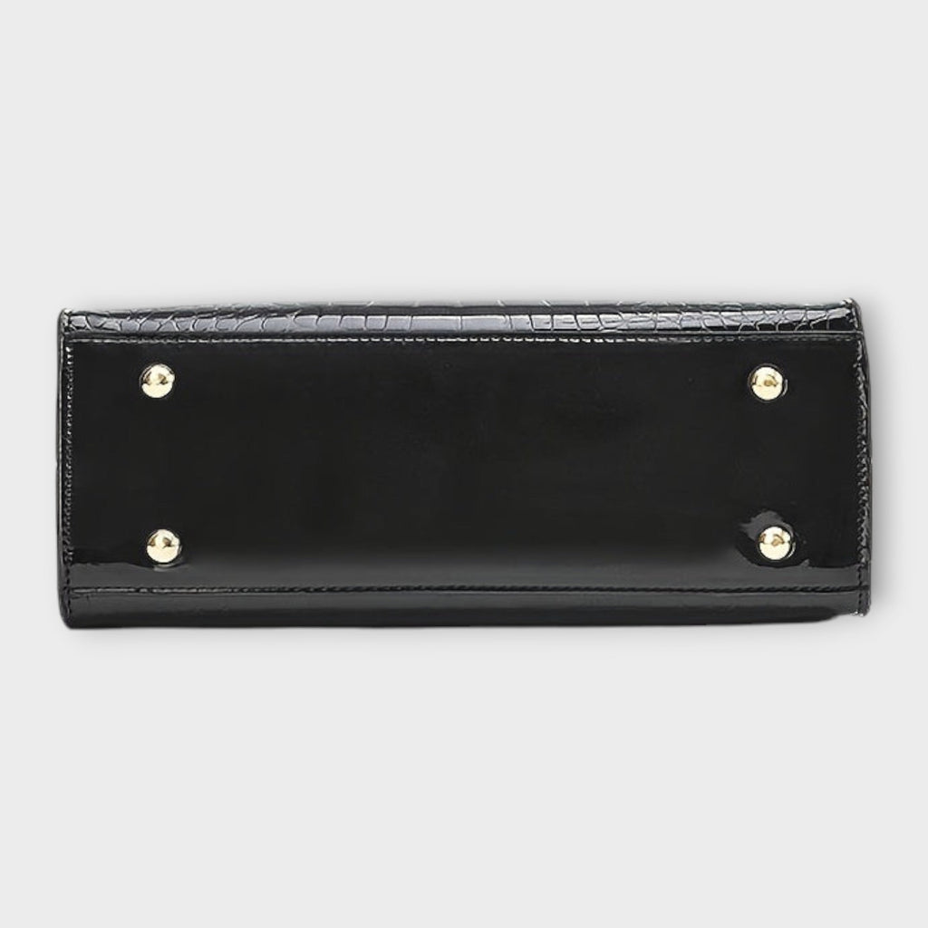 Women's Structured Top Handle Handbag - Shoulder Purse Bag for Work