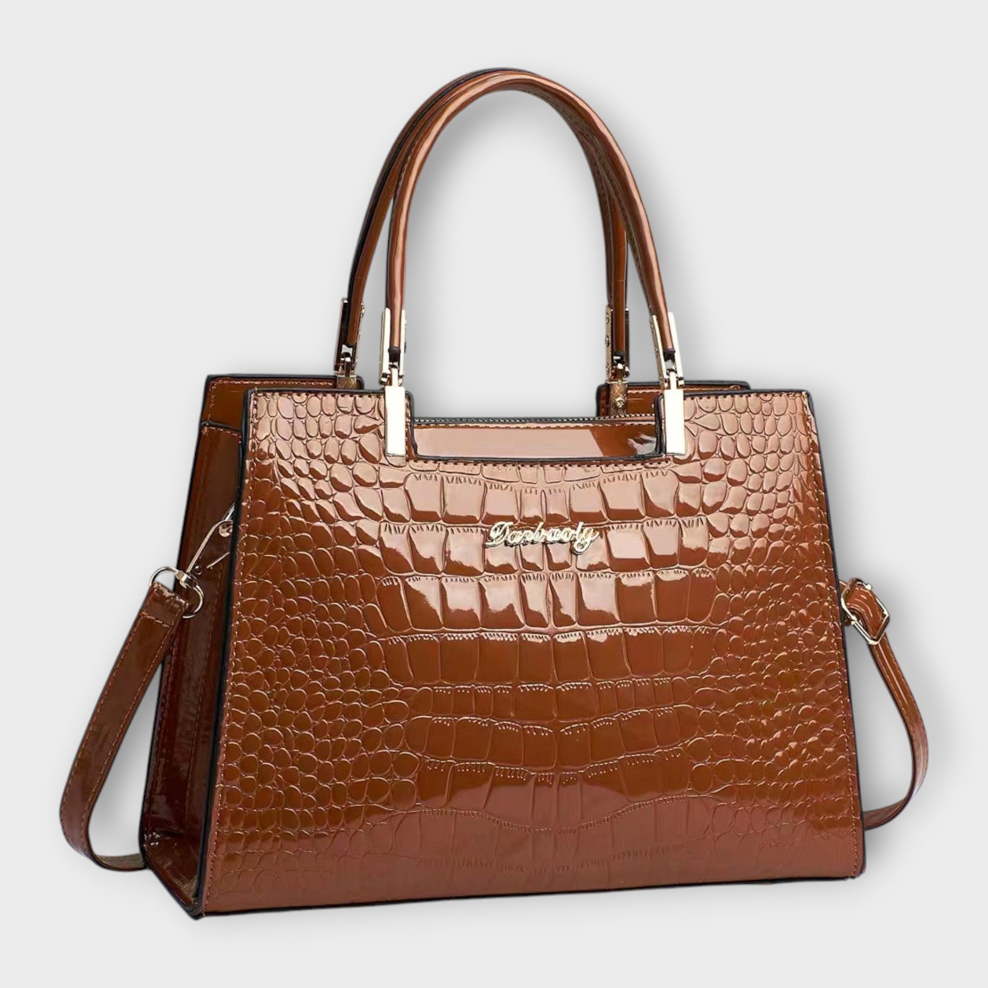 Women's Structured Top Handle Handbag - Shoulder Purse Bag for Work