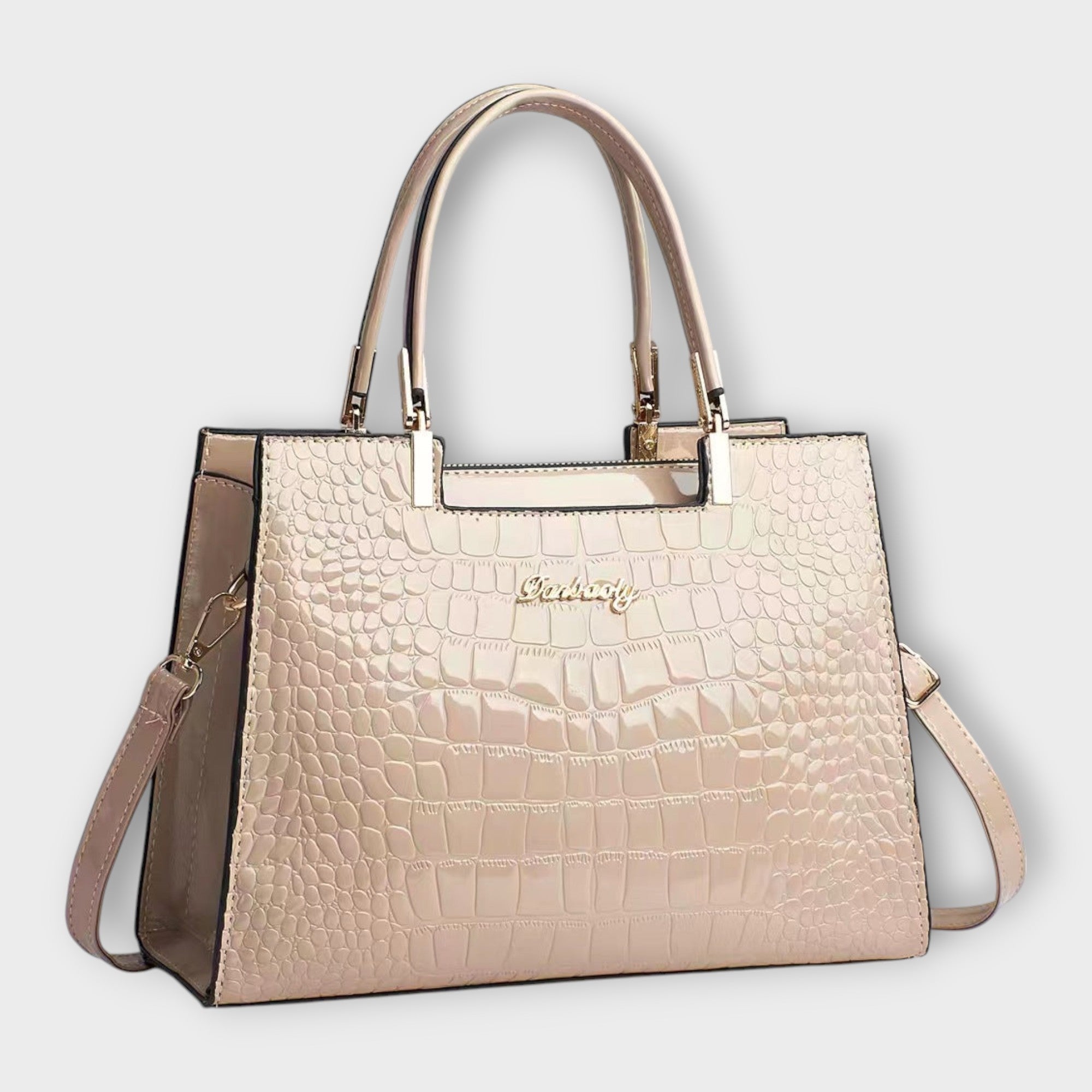 Women's Structured Top Handle Handbag - Shoulder Purse Bag for Work