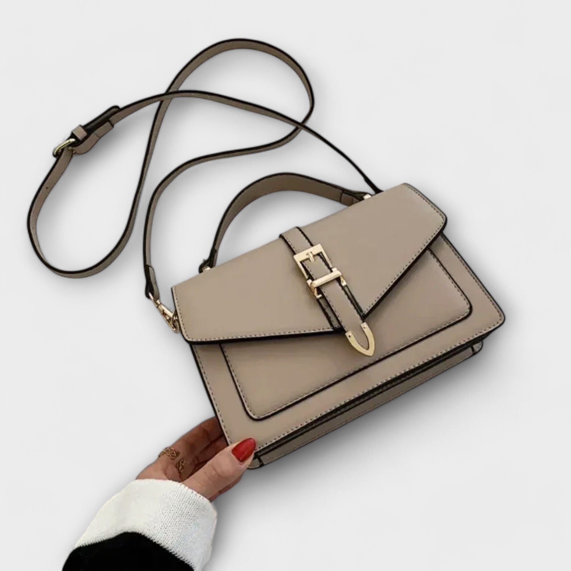 Women's Structured Shoulder Bag - Elegant Handbag for Summer