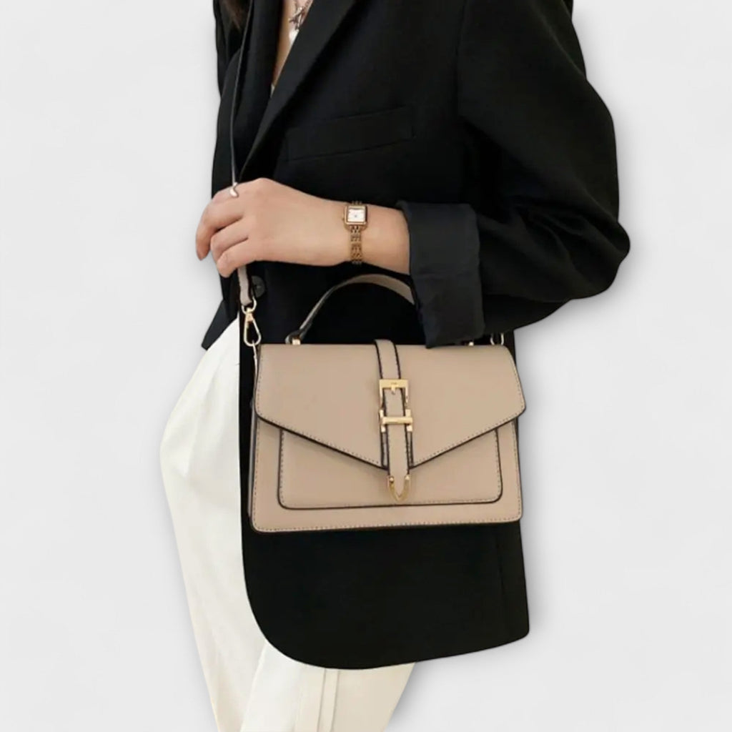 Women's Structured Shoulder Bag - Elegant Handbag for Summer