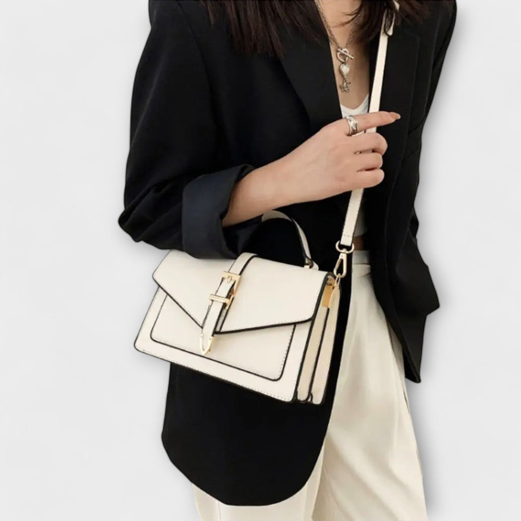 Women's Structured Shoulder Bag - Elegant Handbag for Summer
