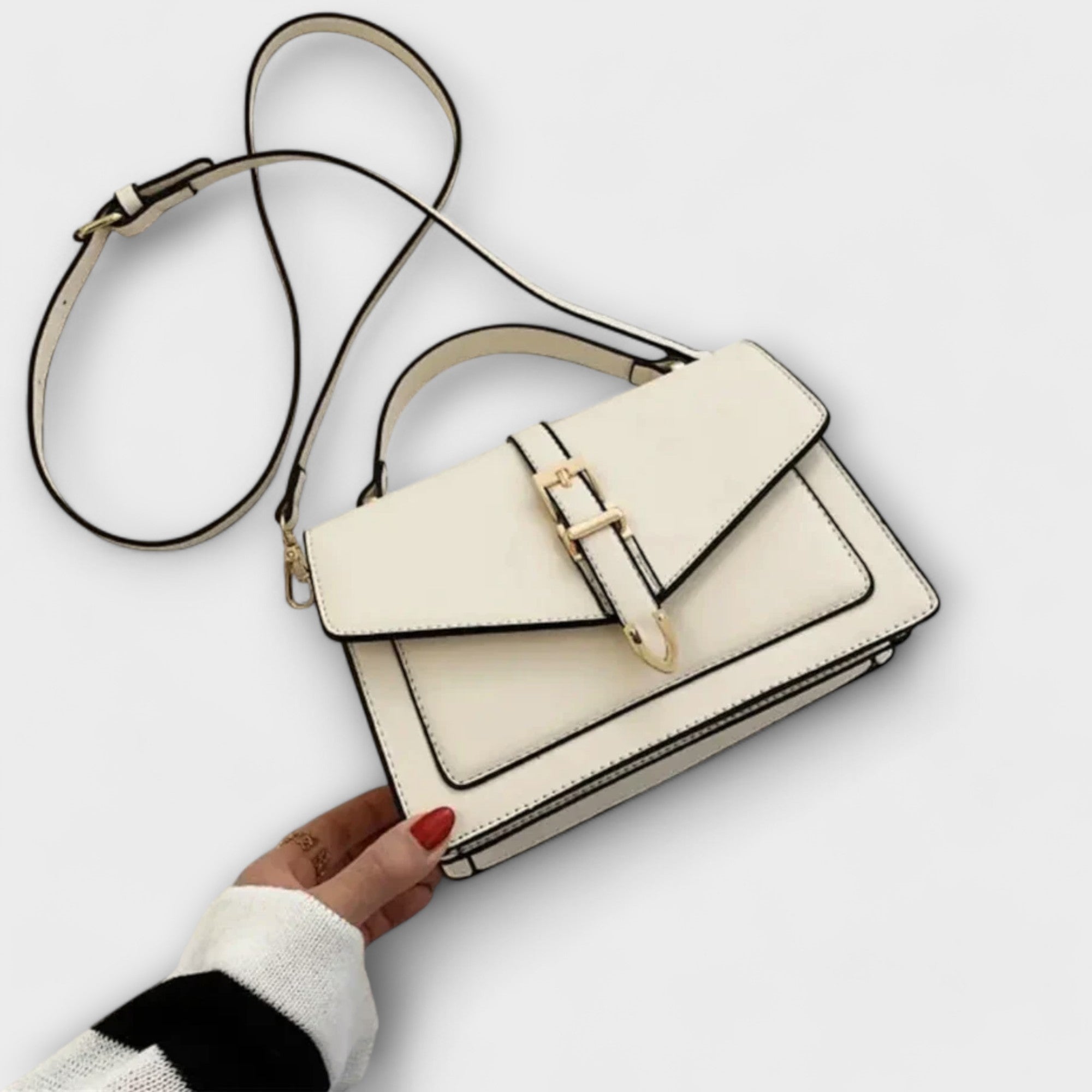 Women's Structured Shoulder Bag - Elegant Handbag for Summer