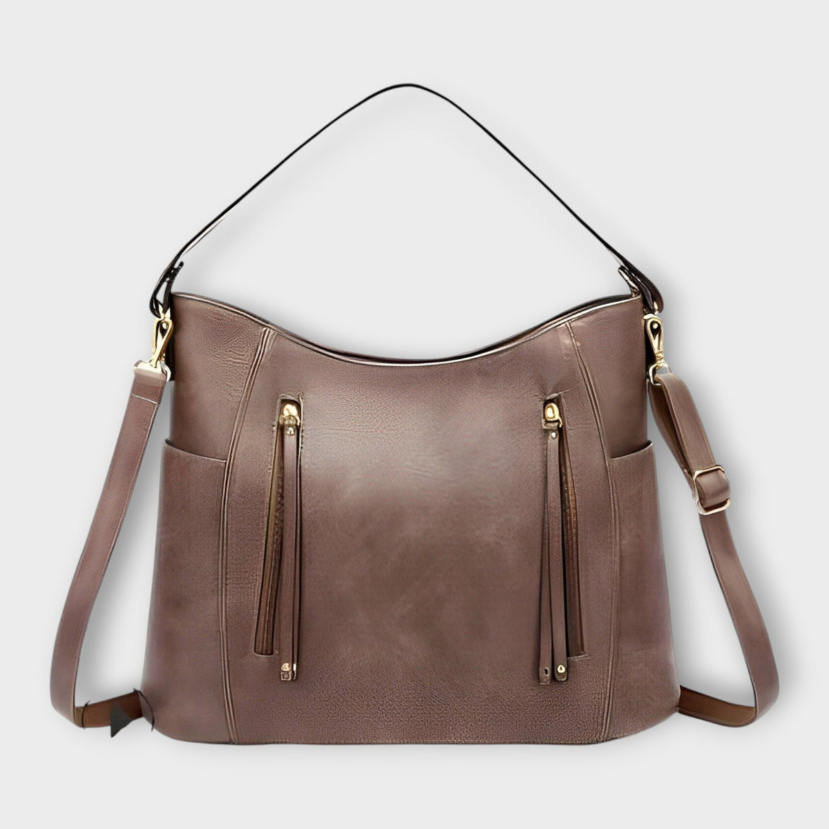 Women's Versatile Everyday Shoulder Bag - Light Gray