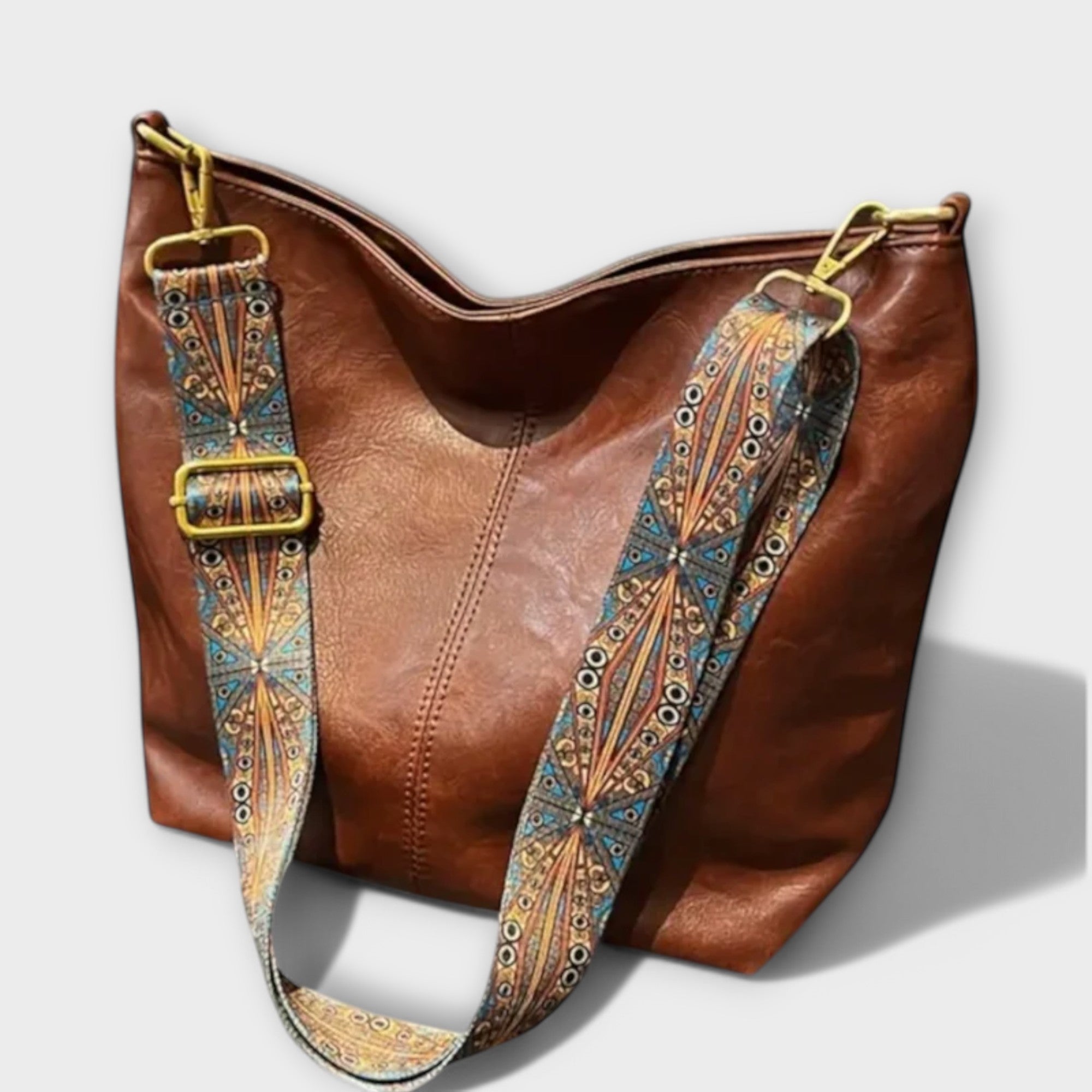Women's Statement Strap Shoulder Handbag - Casual Purse for Summer