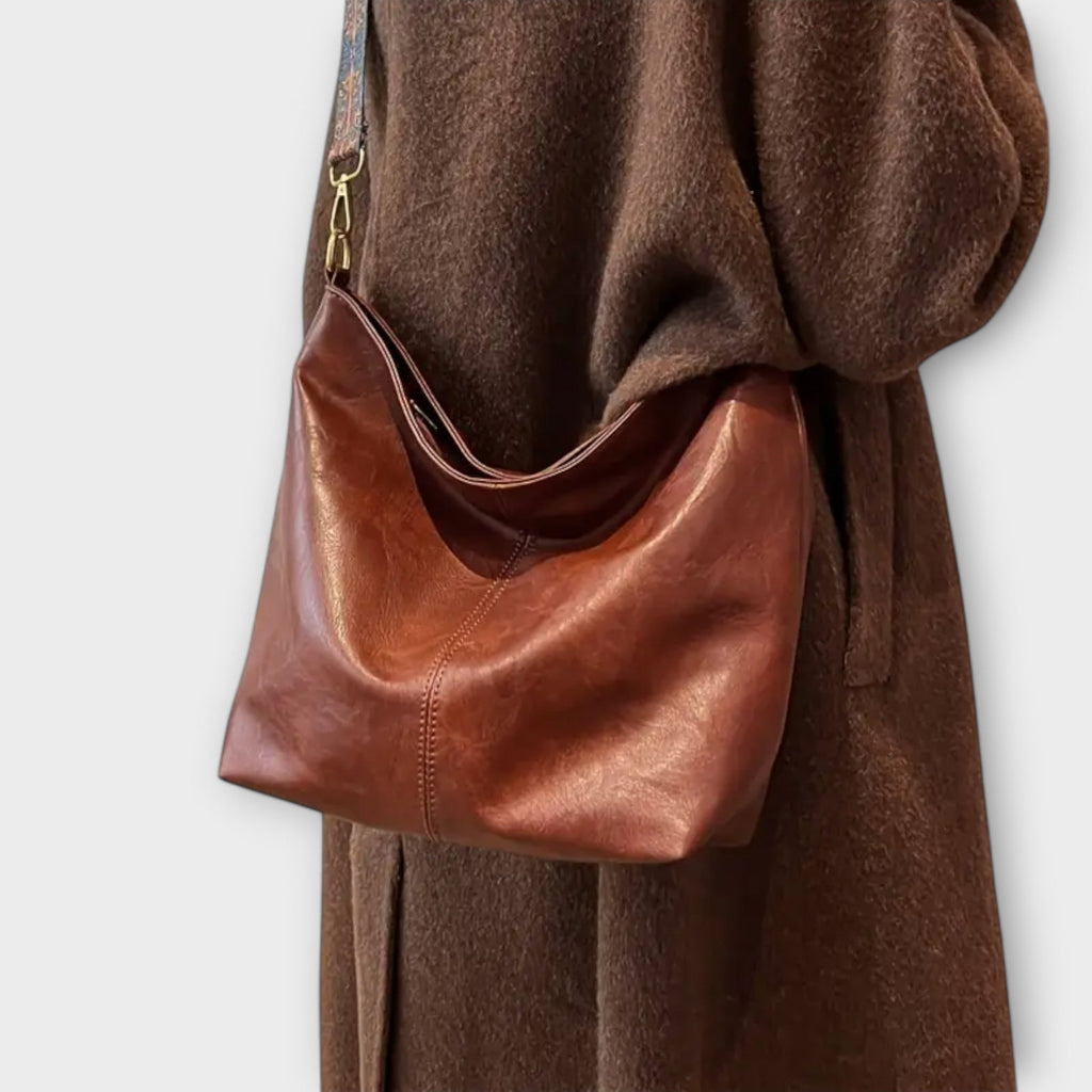 Women's Statement Strap Shoulder Handbag - Casual Purse for Summer