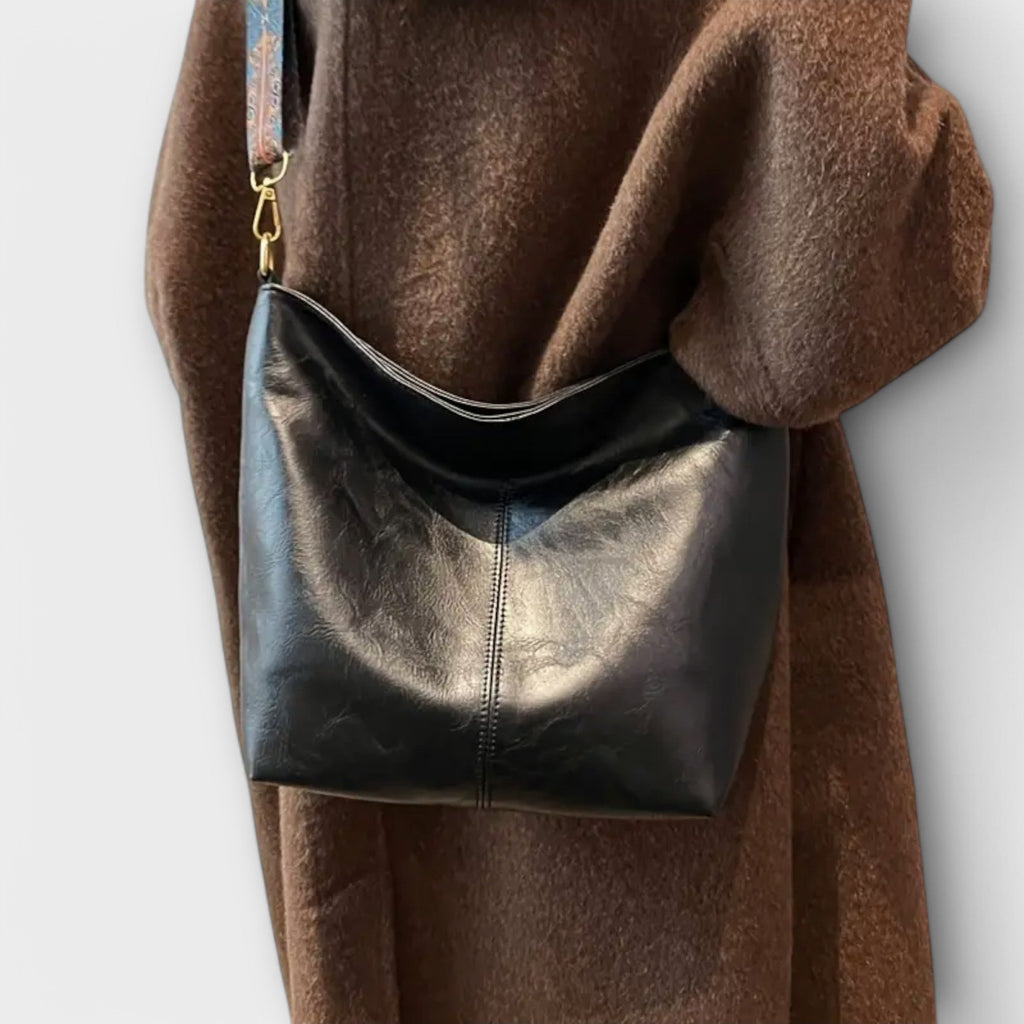 Women's Statement Strap Shoulder Handbag - Casual Purse for Summer