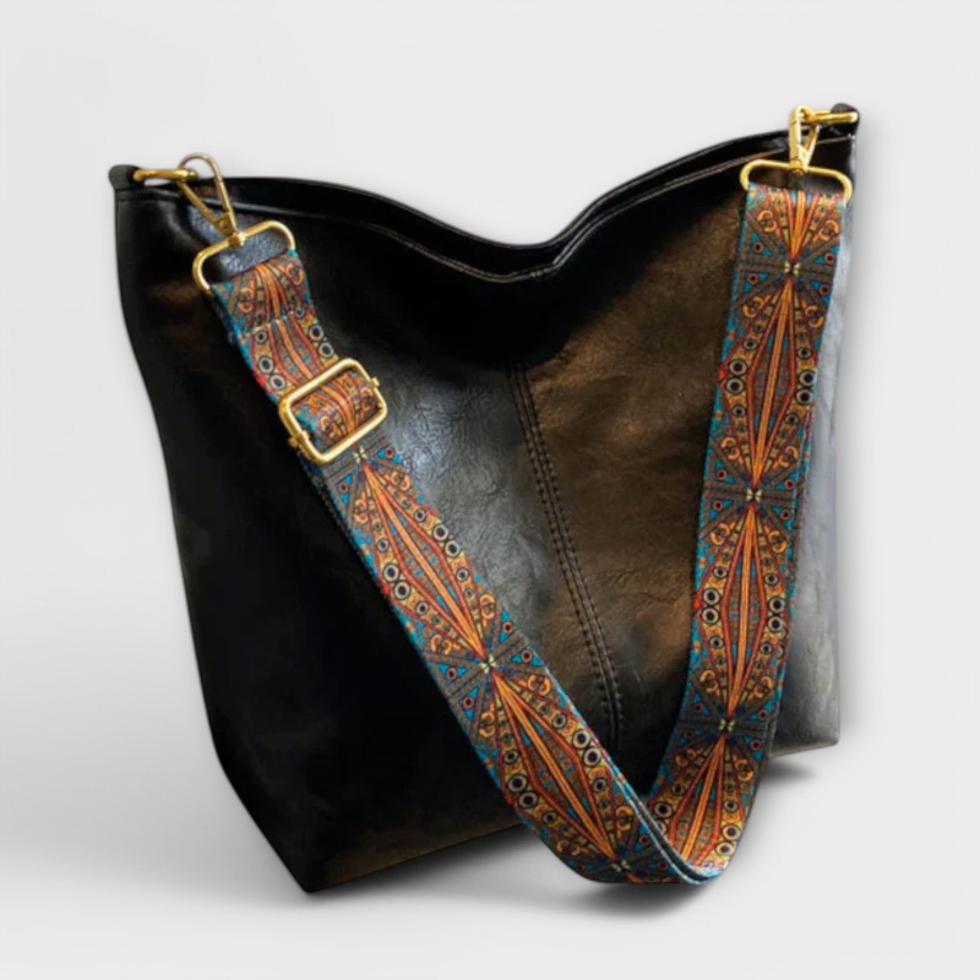 Women's Statement Strap Shoulder Handbag - Casual Purse for Summer