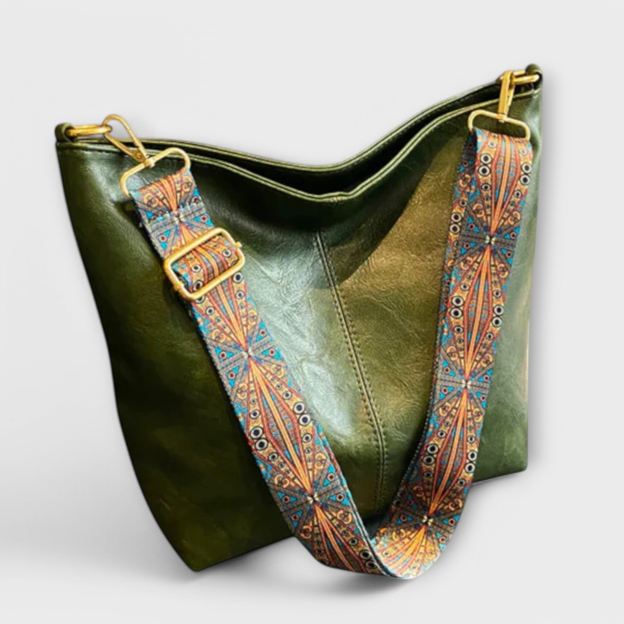 Women's Statement Strap Shoulder Handbag - Casual Purse for Summer