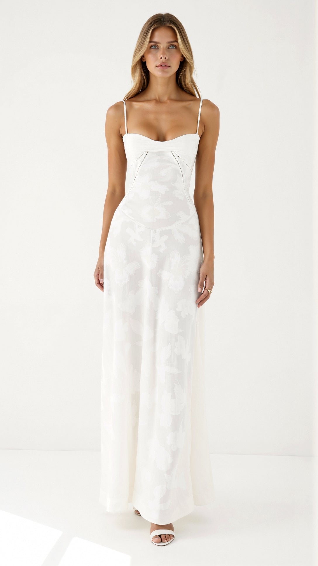 Women's Slip Corset-Back Maxi Dress