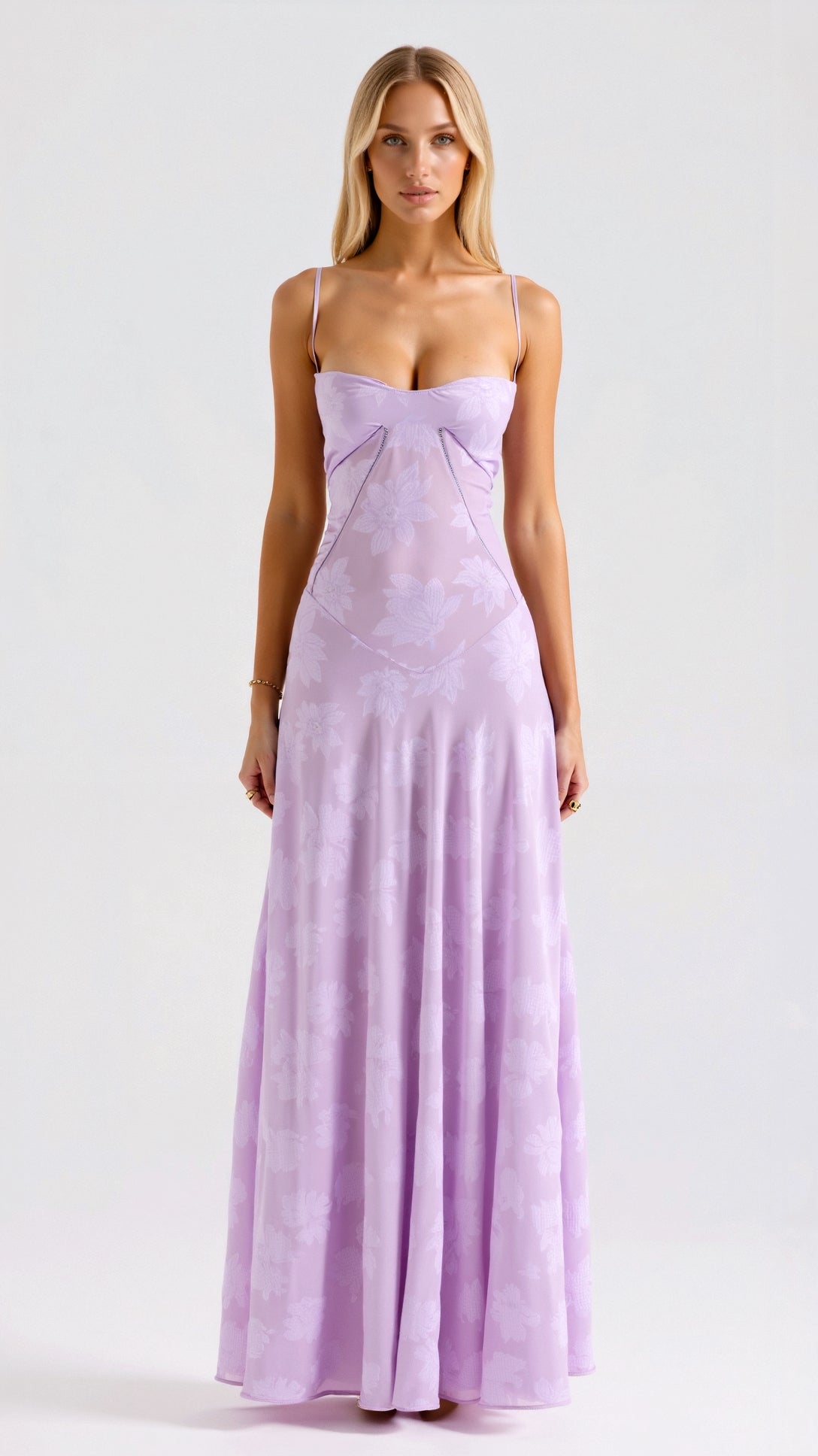 Women's Slip Corset-Back Maxi Dress