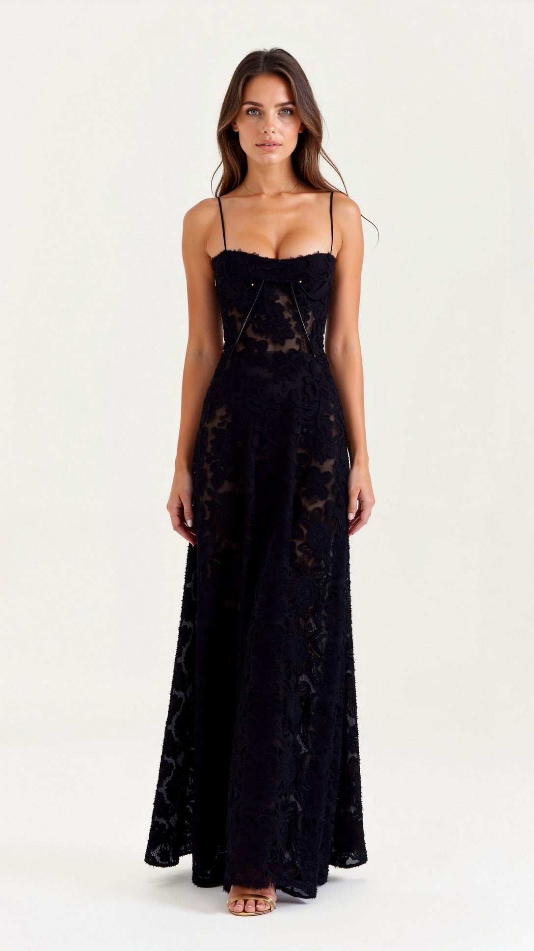Women's Slip Corset-Back Maxi Dress