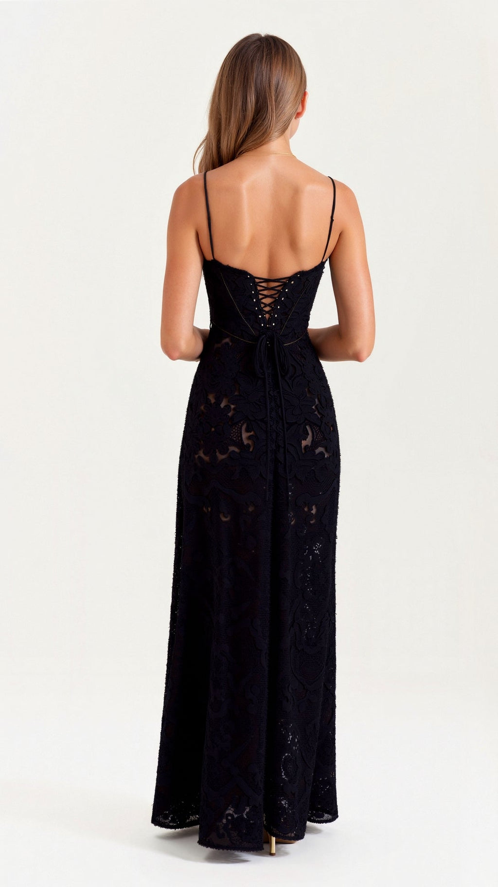 Women's Slip Corset-Back Maxi Dress