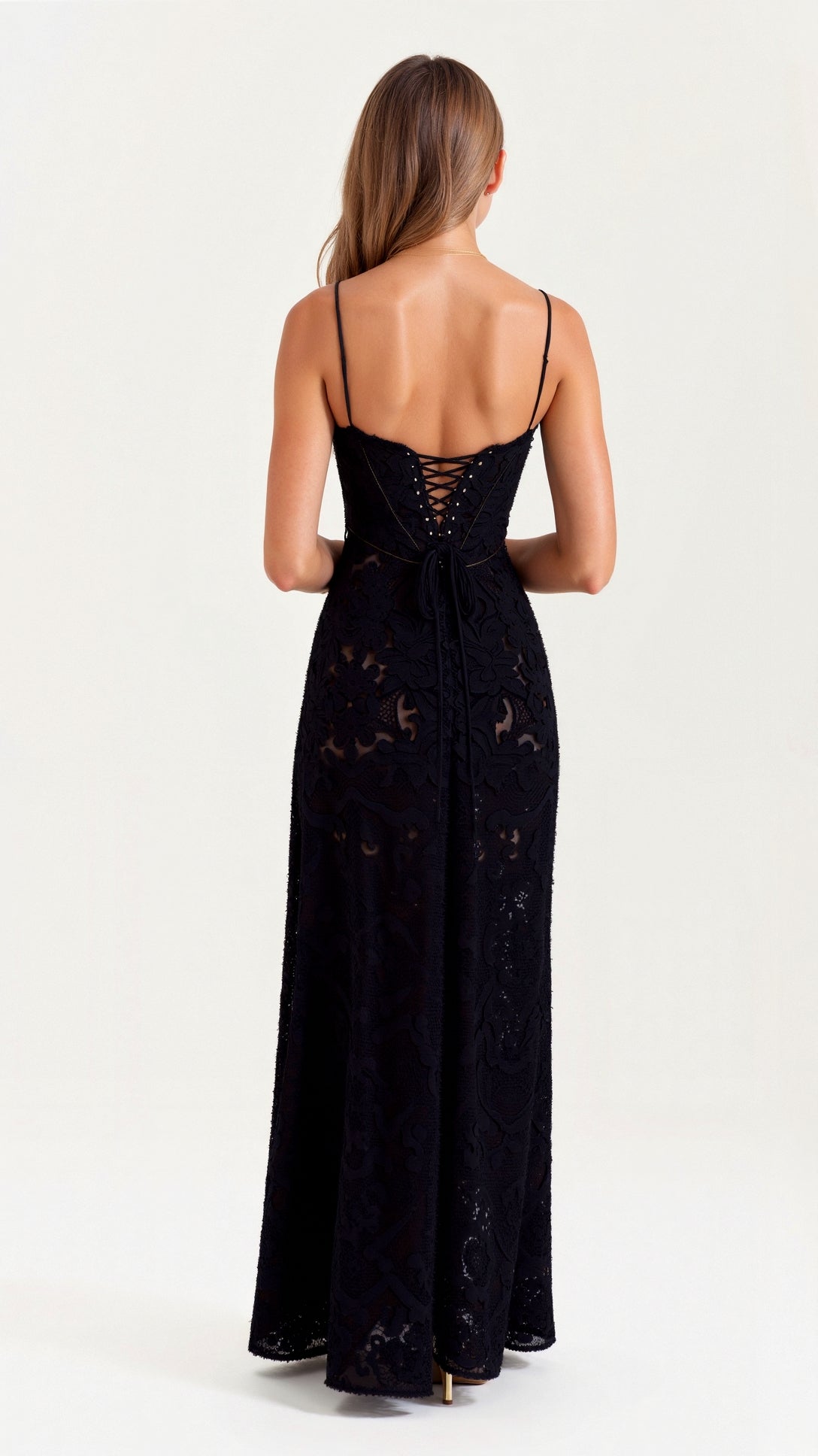 Women's Slip Corset-Back Maxi Dress