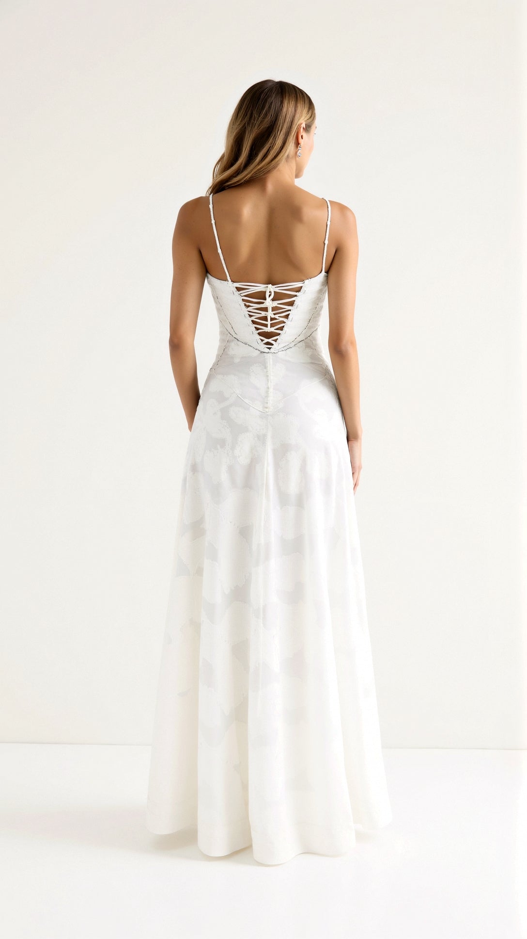 Women's Slip Corset-Back Maxi Dress