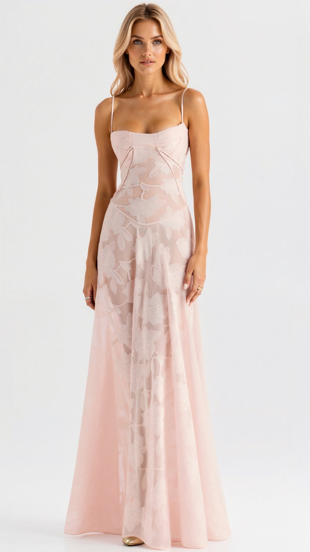 Women's Slip Corset-Back Maxi Dress
