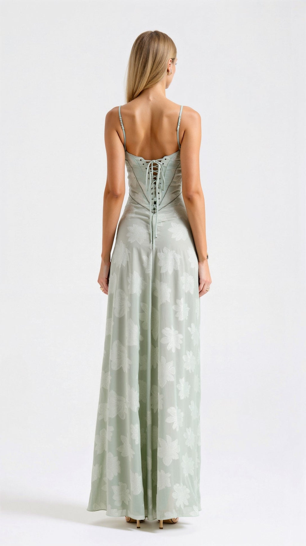 Women's Slip Corset-Back Maxi Dress