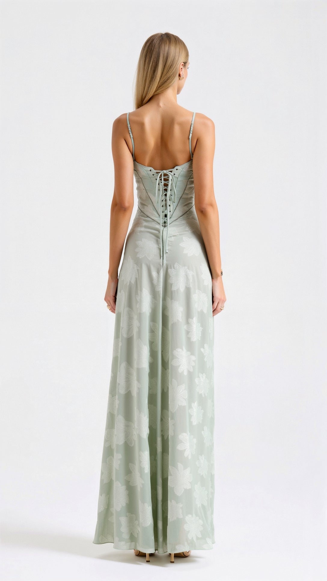 Women's Slip Corset-Back Maxi Dress